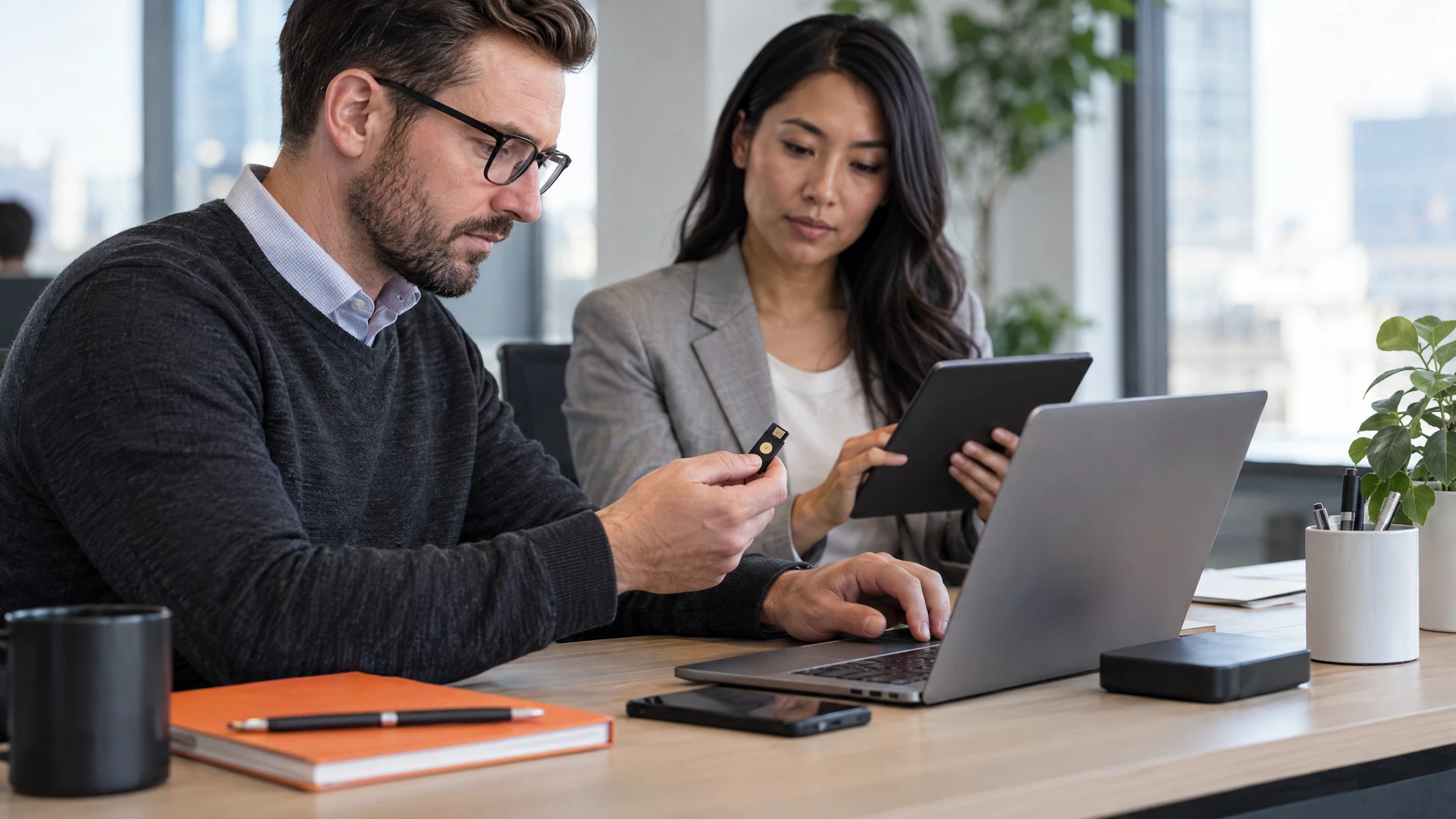 IT security specialists reviewing identity and endpoint access controls